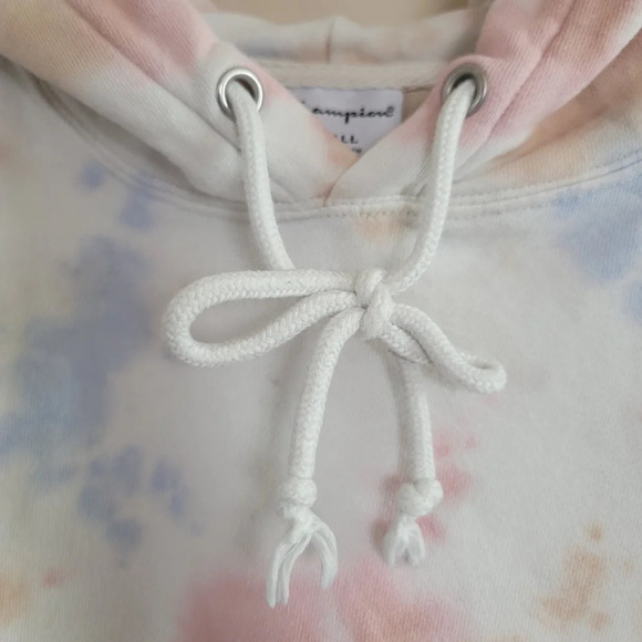 CHAMPION, Womens Pullover Hoodie, Pink, Blue &Orange Sun Wash, Size Small - Picture 10 of 10